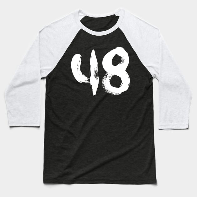 Number 48 Baseball T-Shirt by Erena Samohai